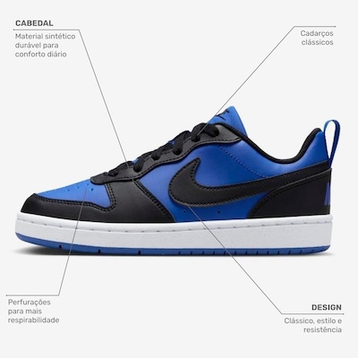 Tênis Nike Court Borough Low Recraft Infantil - Foto 2