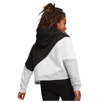 Blusão de Moletom com Capuz Puma Power Cat Hoodie Tr G - Infantil - Foto 2