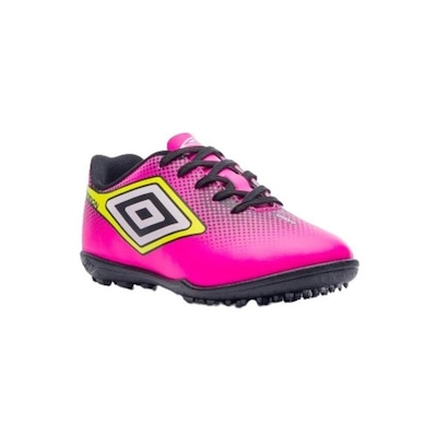 Chuteira Umbro Society Cannon Rosa Infantil-Unissex - Foto 2