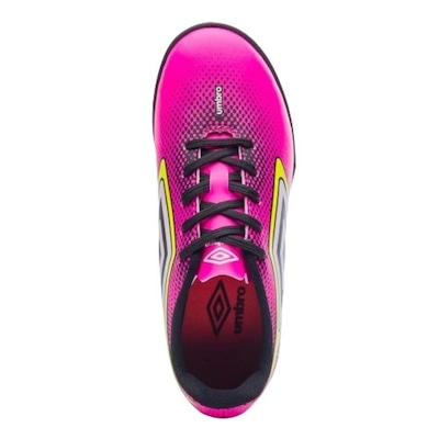 Chuteira Umbro Society Cannon Rosa Infantil-Unissex - Foto 4