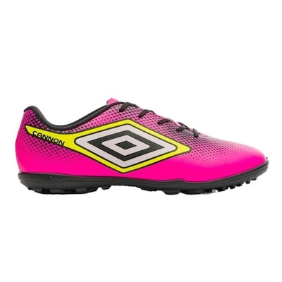 Chuteira Umbro Society Cannon Rosa Infantil-Unissex - Foto 1