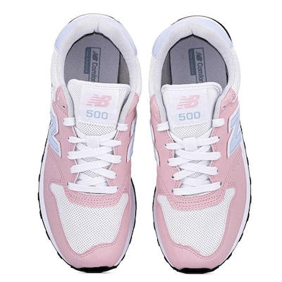 Tênis New Balance 500V2 Rosa E Azul - Feminino - Foto 5