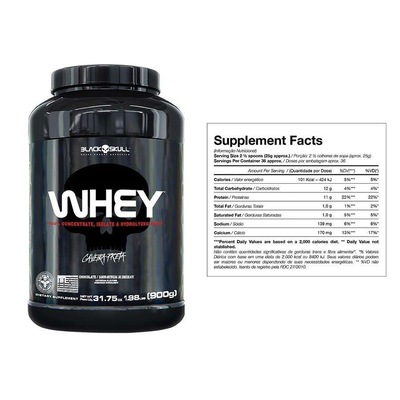 Kit Whey + Pré-Treino Bope + Bcaa - Black Skull - Foto 2