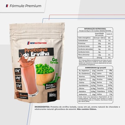 Proteína De Ervilha Newnutrition 900G - Foto 4
