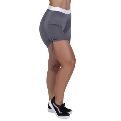 Shorts Orbis Fitness Cintura Alta Regulagem Lateral - Feminino - Foto 1