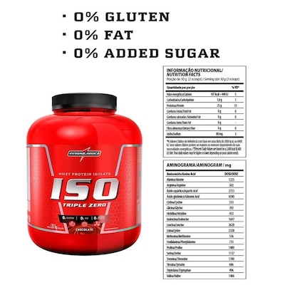 Whey Protein Isolado Triple Zero 1,8Kg Integralmedica - Foto 2