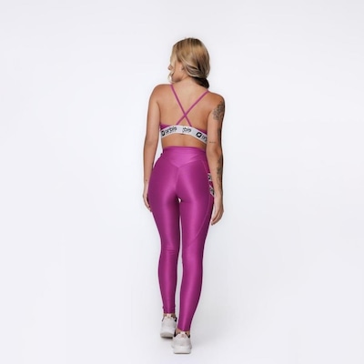 Conjunto Fitness Orbis: Calça Legging com Bolso + Top Tiras Bojo - Feminina - Foto 2
