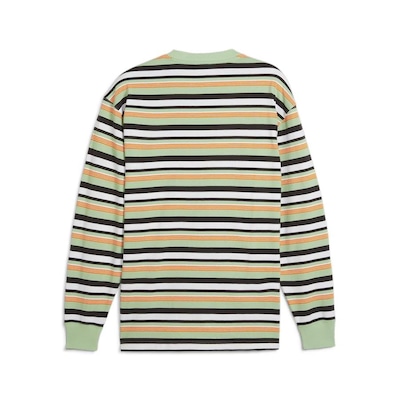 Camiseta Manga Longa Puma Downtown 180 Striped - Unissex - Foto 2