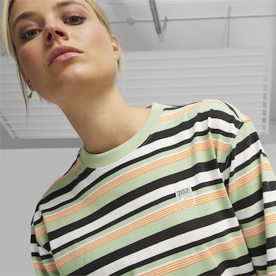 Camiseta Manga Longa Puma Downtown 180 Striped - Unissex - Foto 6