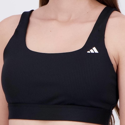 Top adidas Performance 3S Suporte Leve - Feminino - Foto 5