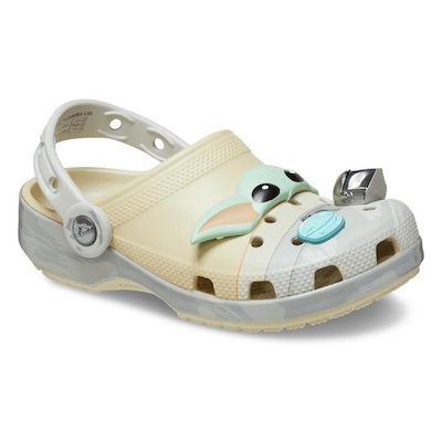 Sandália Crocs Classic Grogu Clog K Bone - Infantil - Foto 2