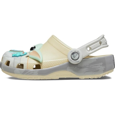 Sandália Crocs Classic Grogu Clog K Bone - Infantil - Foto 3