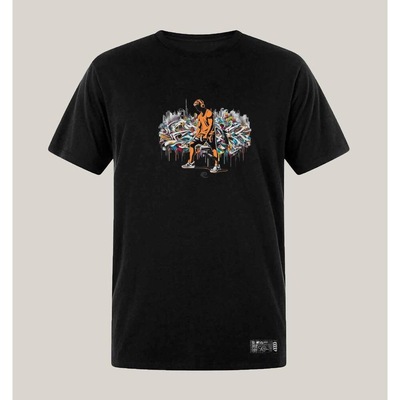 Camiseta WSS Brasil Plus Size Algodão Prime Gym Graffiti Orange - Masculina - Foto 1