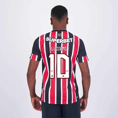 Camisa do São Paulo II 2024 New Balance com Patrocínio 10 Luciano - Masculina - Foto 1