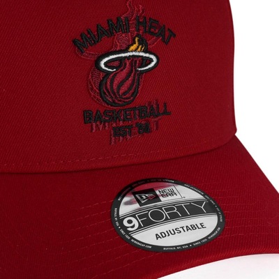Boné Aba Curva New Era 9Forty A-Frame Nba Miami Heat Core - Snapback - Adulto - Foto 3