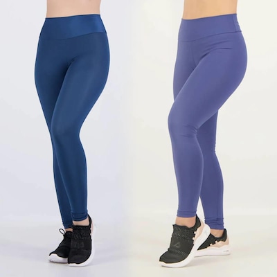 Kit Calça Legging Area - Feminina - 2 unidades - Foto 1