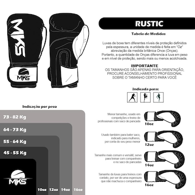 Luvas de Boxe Mks Combat Rustic Adulto - Foto 6