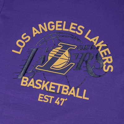 Camiseta New Era Regular Nba Los Angeles Lakers Core - Masculina - Foto 3