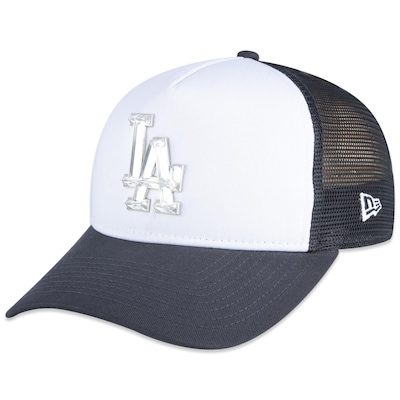 Boné New Era Feminino 9Forty A-Frame Trucker Mlb Los Angeles Dodgers - Feminino - Foto 1