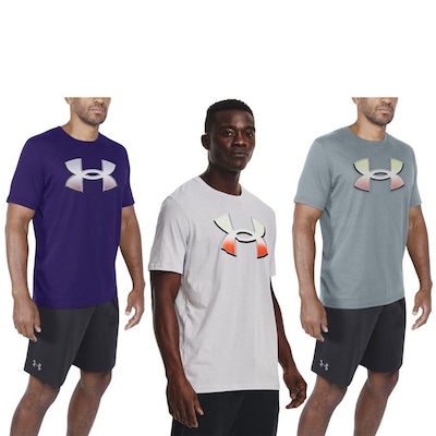 Camiseta Under Armour Big Logo 2.0 Ss Lam - 3 Unidades - Masculina - Foto 1