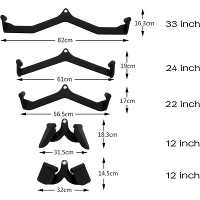 Kit Puxadores Anatômicos Academia Musculação Yangfit + Suporte - Foto 3