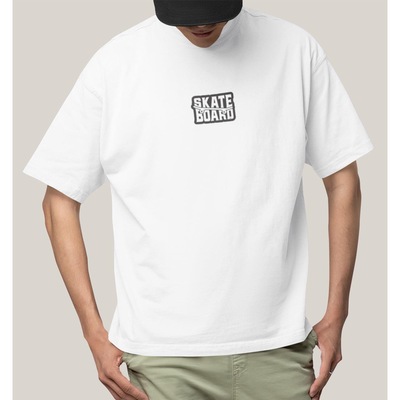 Camiseta Oversized Algodão Prime Wss Skateboard - Masculina - Foto 1