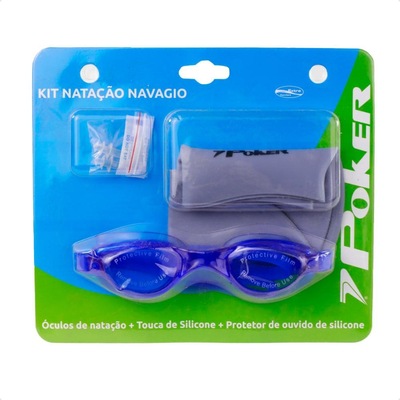 Kit Natação Poker Navagio Óculos+Touca+Protetor de Ouvido - Foto 2