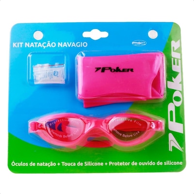 Kit Natação Poker Navagio Óculos+Touca+Protetor de Ouvido - Foto 2