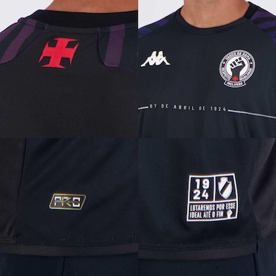 Camisa do Vasco Aquecimento 2024 Kappa - Masculina - Foto 5