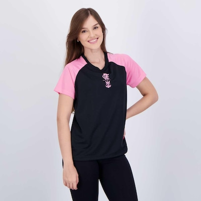Camisa Flamengo Correnteza Feminina Preta - Foto 2