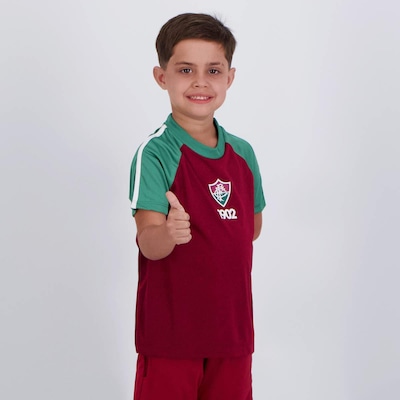 Camisa Fluminense Surdir Infantil Vinho - Foto 2