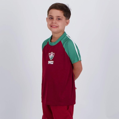 Camisa Fluminense Surdir Infantil Vinho - Foto 3