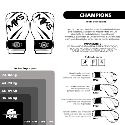 Luva de Boxe Mks Champions III - Adulto - Foto 5