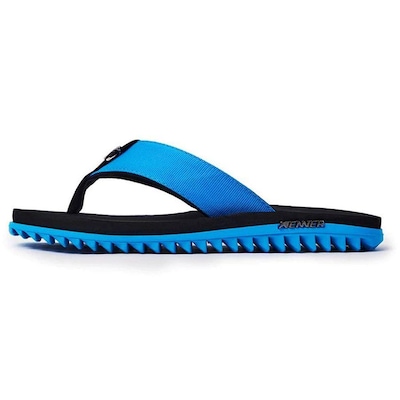 Sandália Masculina Kenner Kivah Preto e Azul - Kenner - Unissex - Foto 3