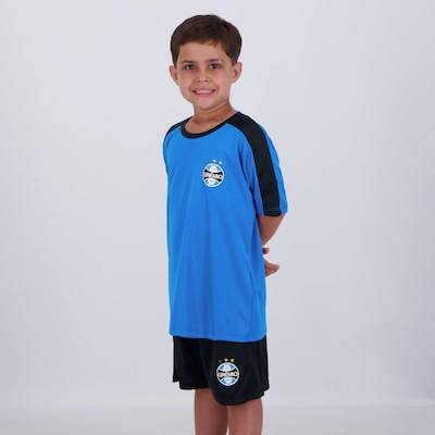 Kit Grêmio Recorde Infantil Azul e Preto - Foto 3