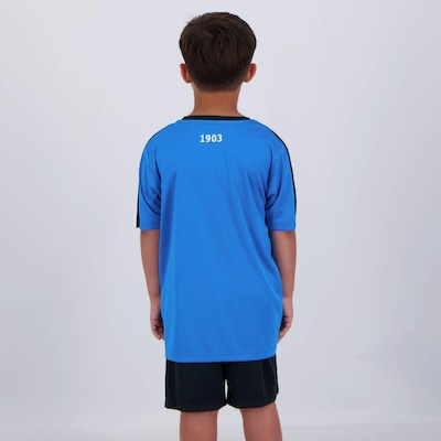 Kit Grêmio Recorde Infantil Azul e Preto - Foto 4
