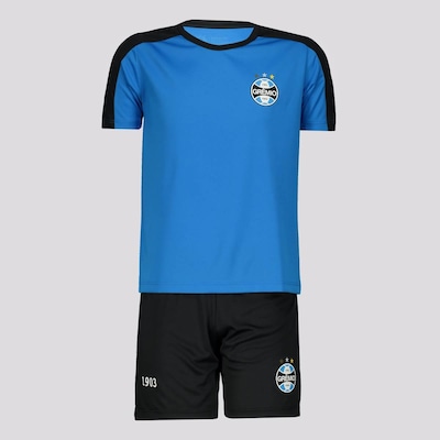 Kit Grêmio Recorde Infantil Azul e Preto - Foto 5