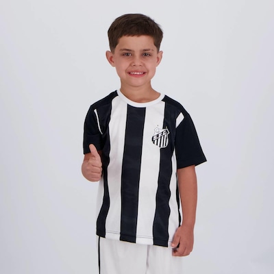 Camisa Santos Matriz Infantil Preta e Branca - Foto 1