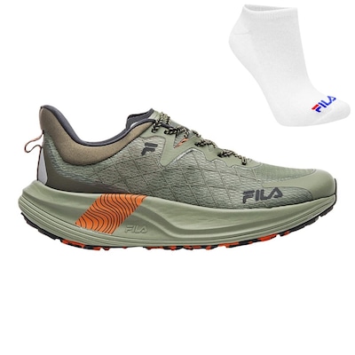 Kit Tênis Fila Racer Skytrail + Meia - Masculino - Foto 1