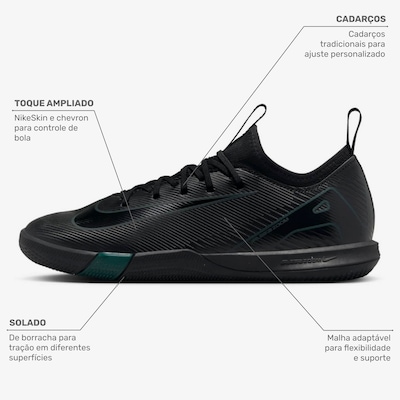 Chuteira Futsal Nike Zoom Vapor 16 Academy - Infantil - Foto 2