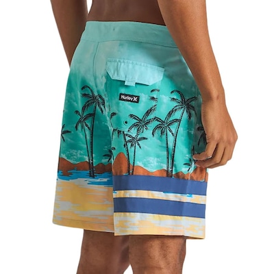 Bermuda Água Masculina Hurley Boardshort Block Party 18'' - HURLEY - Masculino - Foto 2