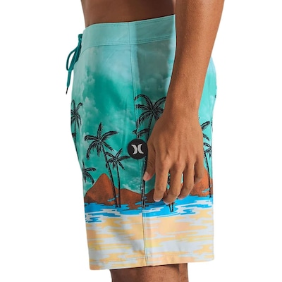 Bermuda Água Masculina Hurley Boardshort Block Party 18'' - HURLEY - Masculino - Foto 3