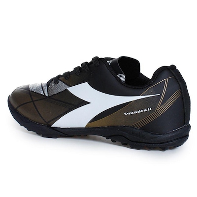 Chuteira Society Diadora Squadra II França Preto e Dourado Masculino - Diadora - Foto 4