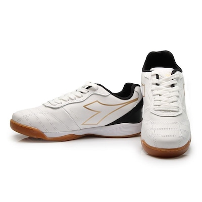 Chuteira Diadora Calcio Elite Futsal Branca Masculina - Diadora - Masculino - Foto 3