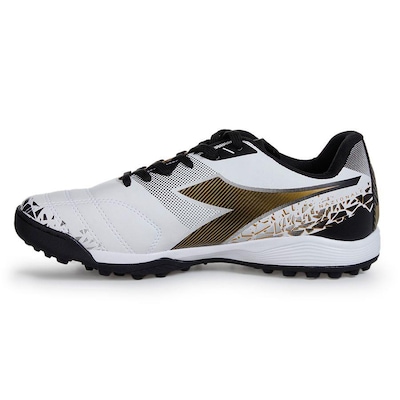 Chuteira Society Diadora Nazionale Elite Branco e Preto Masculino - Diadora - Masculino - Foto 6