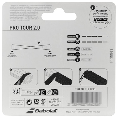 Overgrip Babolat Pro Tour 2.0 Confort - 3 Unidades - Foto 3