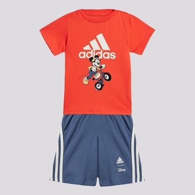 Conjunto Camiseta adidas Disney Mickey Mouse + Shorts - Infantil - Foto 1