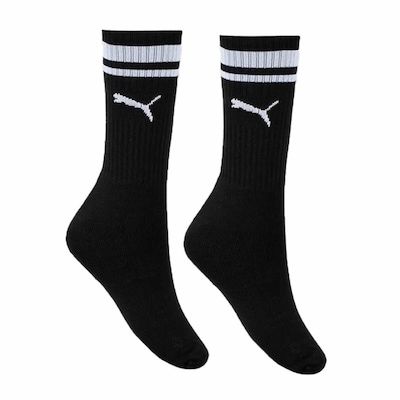 Kit 2 Pares de Meia Puma Cano Alto Longo - Adulto - Foto 2