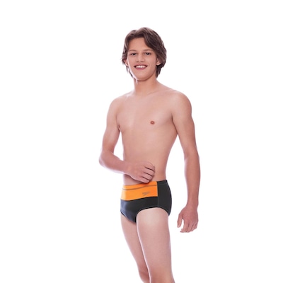 Sunga Boxer Speedo Tradicional Color Block - Infantil - Foto 1