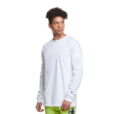 Camiseta Manga Longa Champion Brasil C Life Ml Blank - Masculina - Foto 1